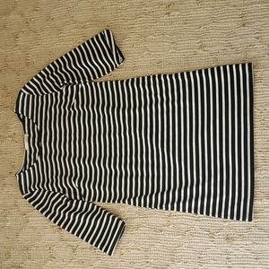 Black & white striped dress